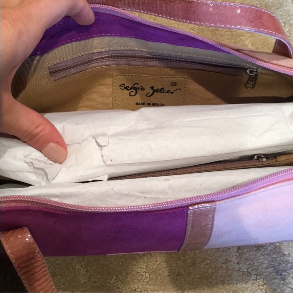 💜💕Sergio Zelcer Pink and Purple Shoulder Bag - Picture 5 of 7